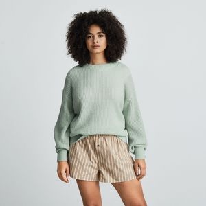 NWT Everland Alpaca Crew Sweater in Light Green
